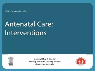 Antenatal Care: Interventions