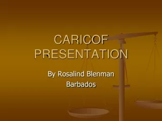 CARICOF PRESENTATION