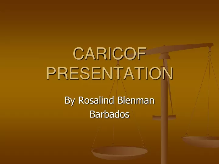 caricof presentation