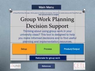 Group Work Planning Decision Support