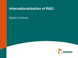 Internationalization of R&amp;D