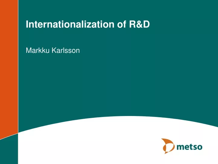 internationalization of r d