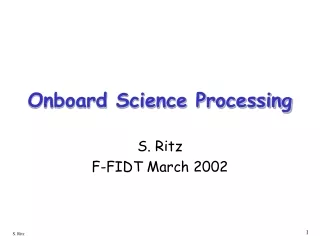 Onboard Science Processing