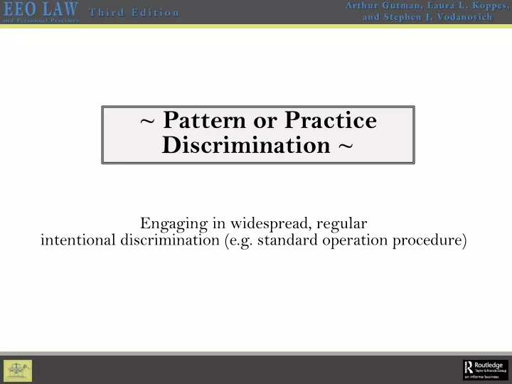pattern or practice discrimination