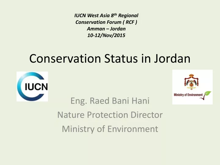 conservation status in jordan