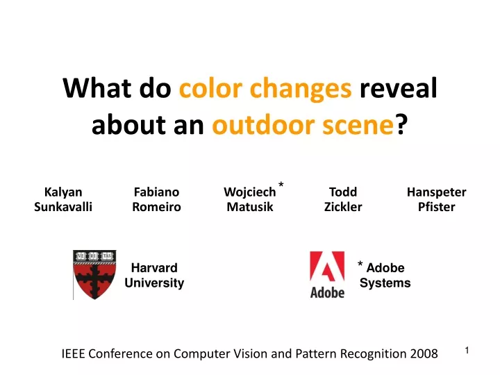 what do color changes reveal about an outdoor scene