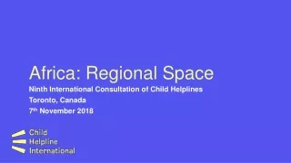 Africa: Regional Space
