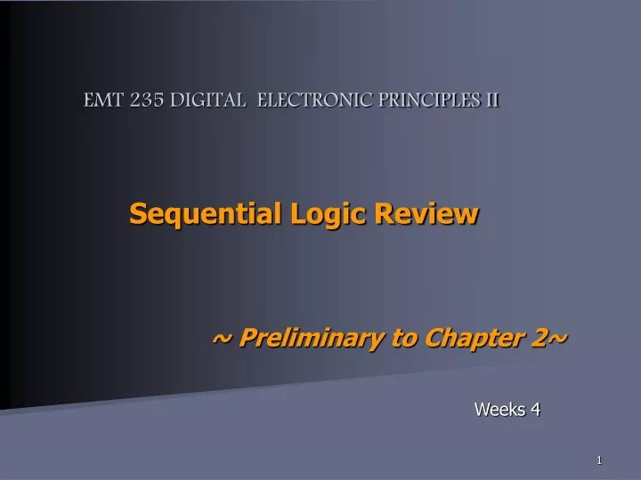 emt 235 digital electronic principles ii