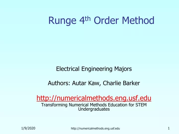 runge 4 th order method