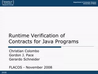 Runtime Verification of Contracts for Java Programs