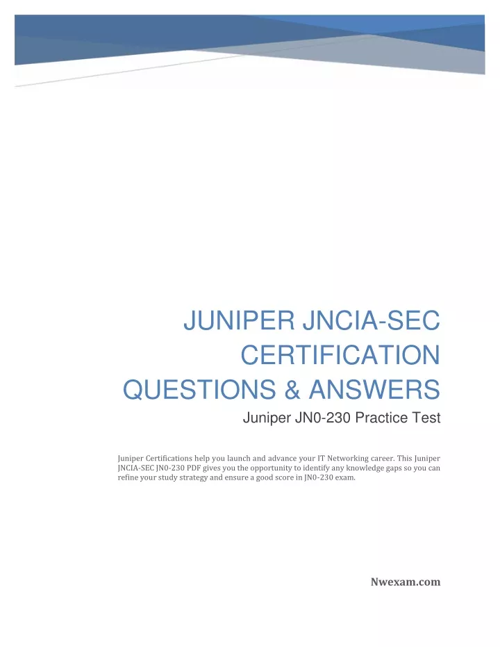 juniper jncia sec certification questions answers