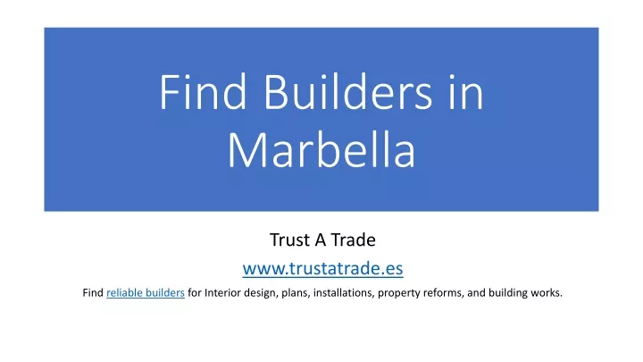 find builders in marbella