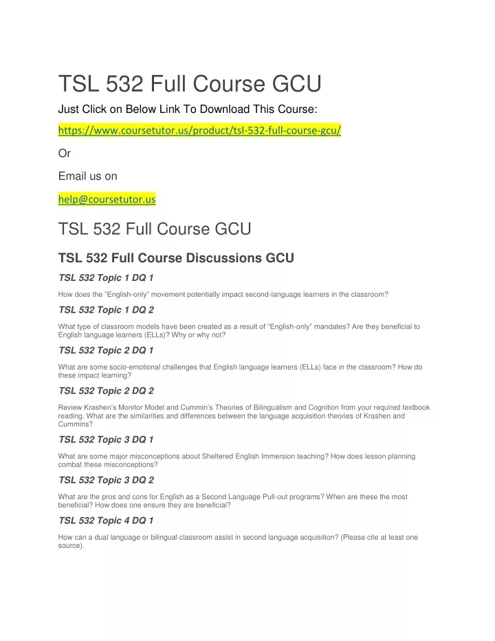 tsl 532 full course gcu just click on below link