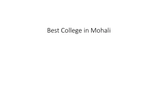 Best College in Mohali