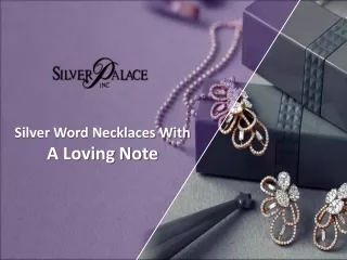 Silver Word Necklaces With A Loving Note