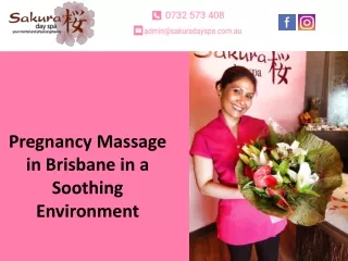 Pregnancy Massage in Brisbane in a Soothing Environment