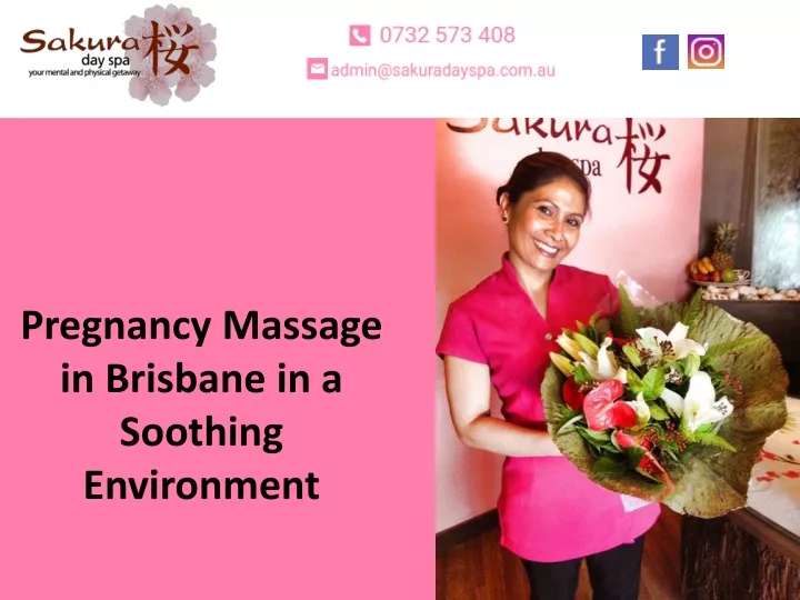 pregnancy massage in brisbane in a soothing