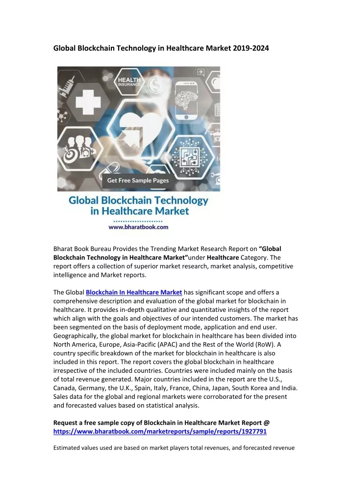 global blockchain technology in healthcare market