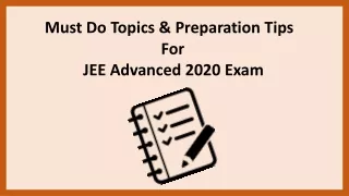 JEE Advanced 2020 Exam Preparation & Syllabus Guide