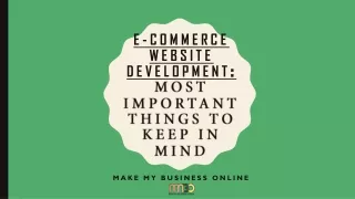 E-commerce website development: Most important things to keep in mind