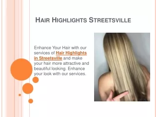 Hair Highlights Streetsville