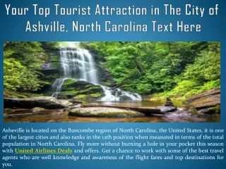 Top Tourist Attraction in The City of Ashville, North Carolina