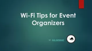 Wi-Fi Tips for Event Organizers