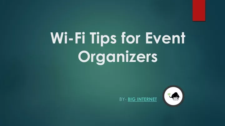 wi fi tips for event organizers