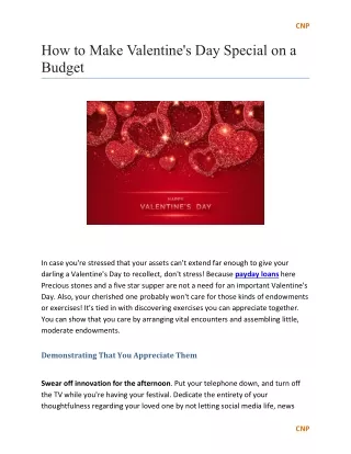 How to Make Valentine's Day Special on a Budget