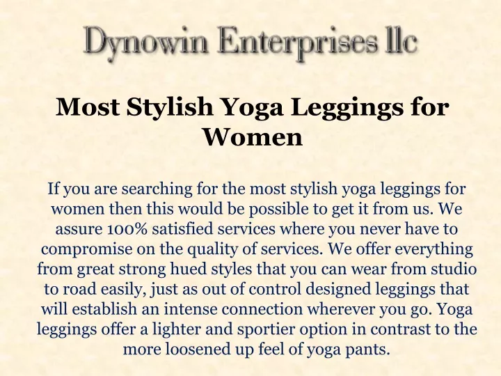 most stylish yoga leggings for women