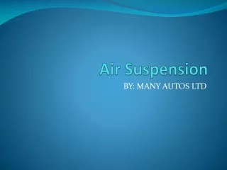 Air Suspension Services