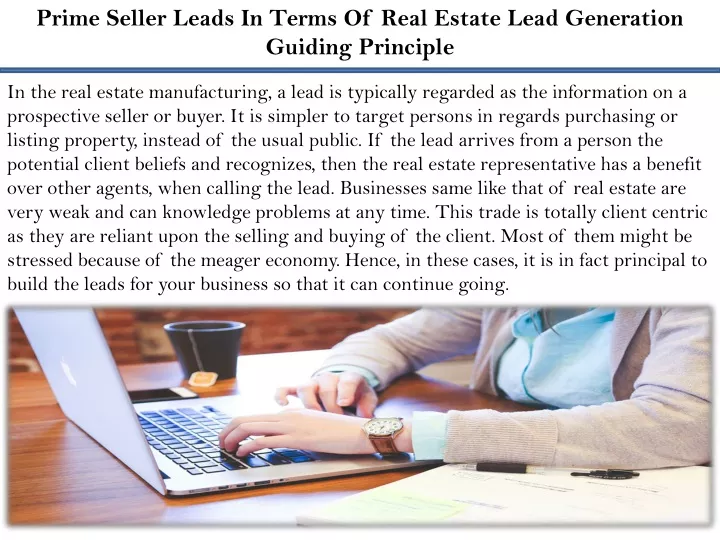 prime seller leads in terms of real estate lead
