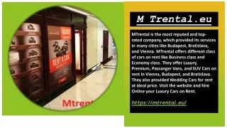 Get SUVs for rent in Budapest from Mtrental