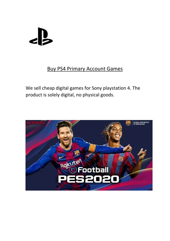 buy ps4 primary account games