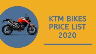 KTM Bikes Price List 2020 - Checkout KTM Bike Price In India & Latest Models