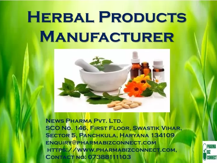 herbal products manufacturer