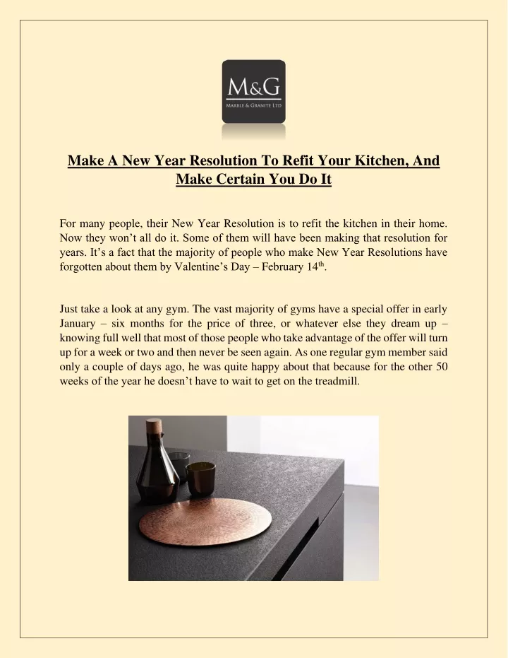 make a new year resolution to refit your kitchen