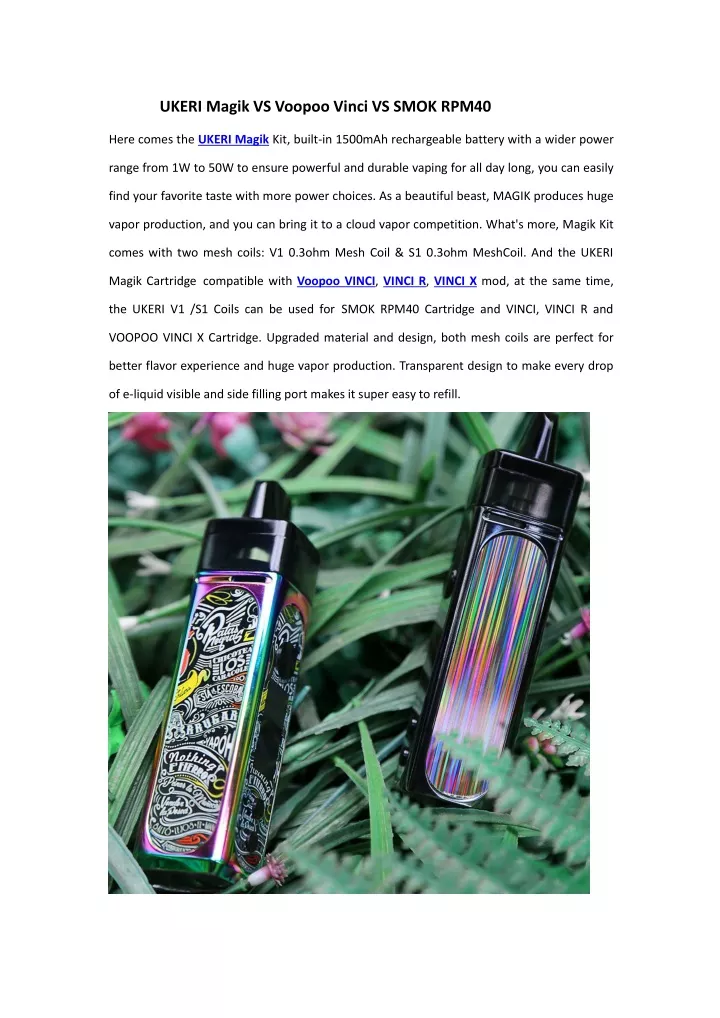 ukeri magik vs voopoo vinci vs smok rpm40