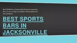 Best Sports Bars In Jacksonville | Red Gill Bistro