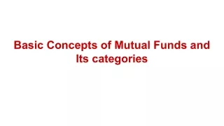 What is mutual fund & its categories