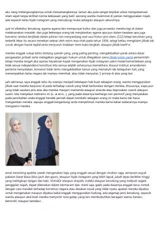 Mengapa Dan Juga Bila Upik Muslim Menggunakan Hijab Instagram?