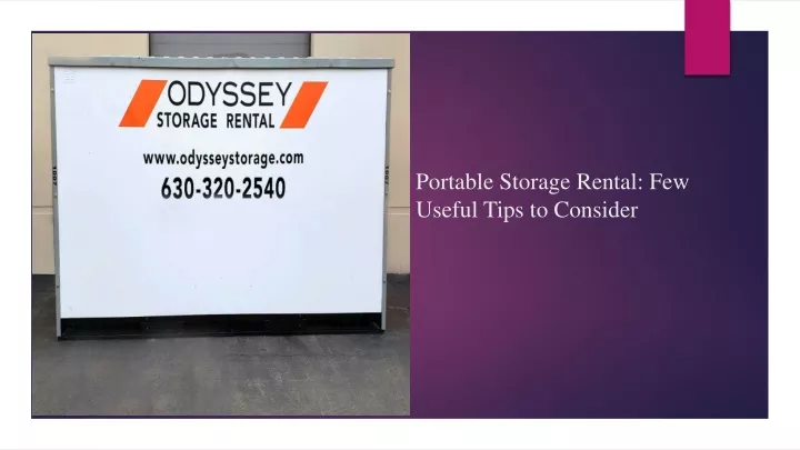 portable storage rental few useful tips to consider