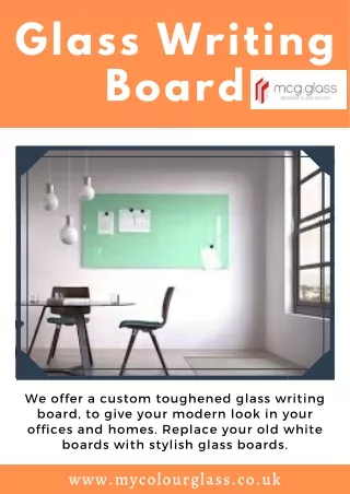 Custom Toughened Glass Writing Board | MyColourGlass