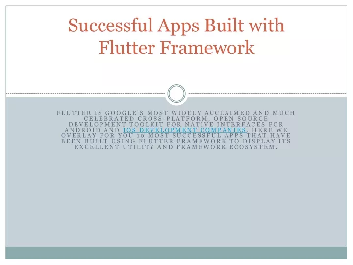 successful apps built with flutter framework