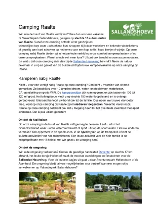 camping raalte