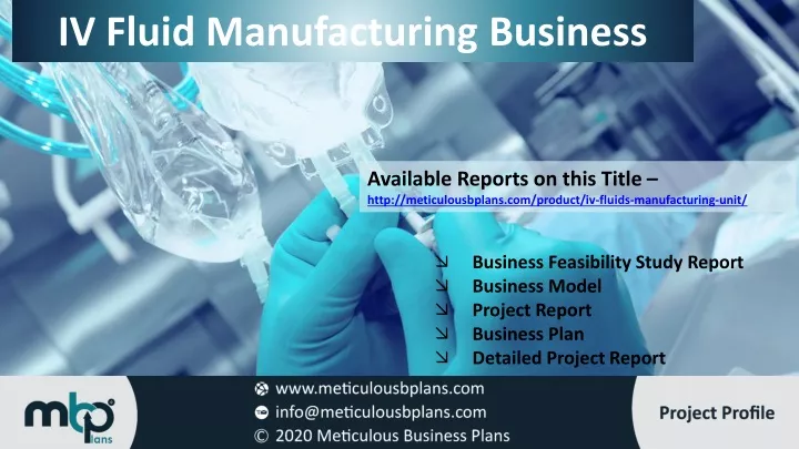 iv fluid manufacturing business