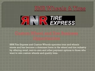 Custom Wheel and Tire Business Opportunities