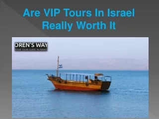 Are VIP Tours In Israel Really Worth It