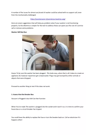 5 DIY To Help You Fix Your Washing Machine