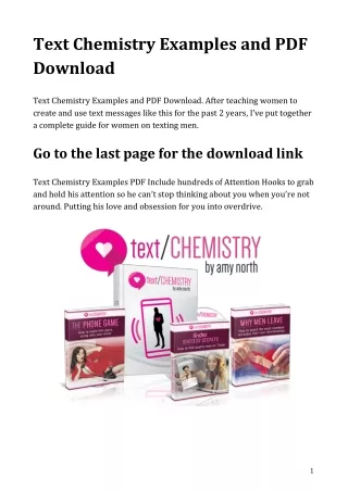Text Chemistry Examples and PDF Download